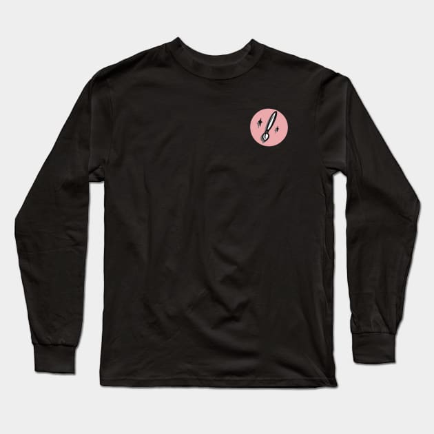 Small Paintbrush Icon Long Sleeve T-Shirt by Sydnini_art